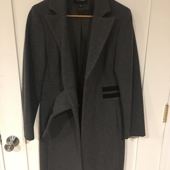 EXPRESS-Vintage Velcro Waisted Belt Coat - Picture 3 of 4